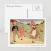 Eén voet omhoog, één voet omlaag, zenuwrijm briefkaart (Voorkant / Achterkant)