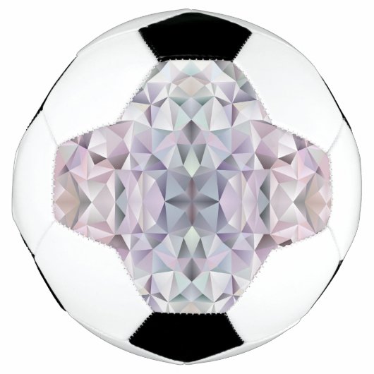 Een voetbal heeft een geometrisch, meer kleurig  (Voorkant)