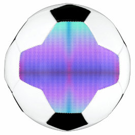 Een voetbal met een verlooppatroon van blauw