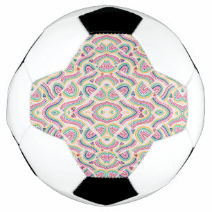 Een voetbal met zwarte en witte panelen