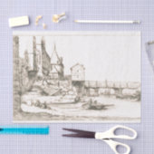 Een voetbalbrug in Parijs 1621 Tissuepapier (Craft)