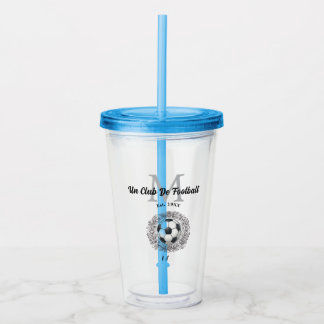een voetbalclub monogram is, jaar fifa wereld  acryl drinkbeker
