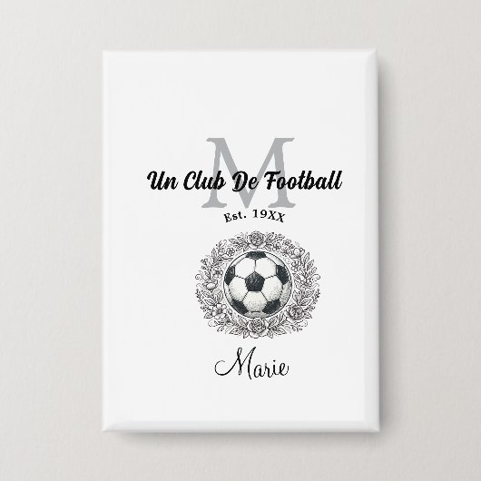 een voetbalclub monogram is, jaar fifa wereld  button (Voorkant)