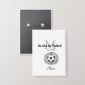 een voetbalclub monogram is, jaar fifa wereld  button (Voorkant / Achterkant)