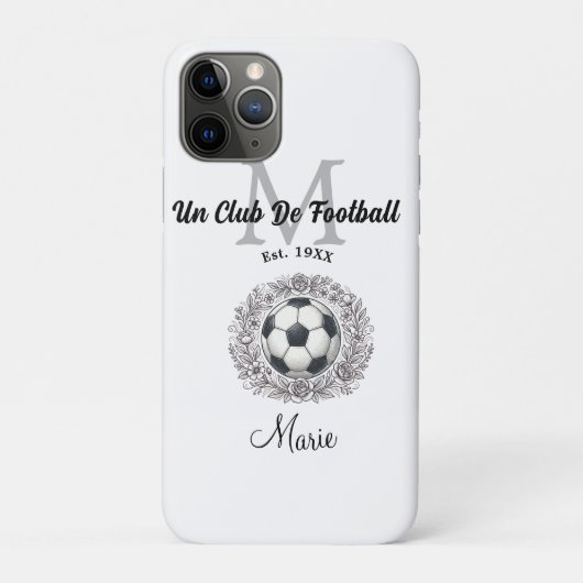 een voetbalclub monogram is, jaar fifa wereld Case-Mate iPhone case (Achterkant)