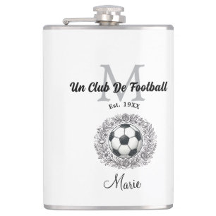 een voetbalclub monogram is, jaar fifa wereld  heupfles