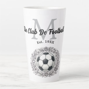 een voetbalclub monogram is, jaar fifa wereld  latte mok