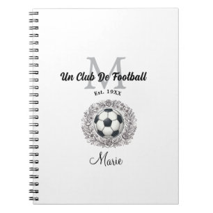 een voetbalclub-monogram is, jaar fifa wereld notitieboek