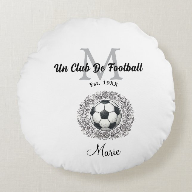 een voetbalclub monogram is, jaar fifa wereld  rond kussen (Voorkant)