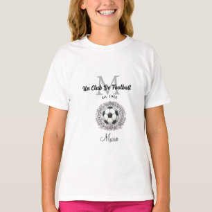 een voetbalclub monogram is, jaar fifa wereld t-shirt