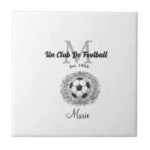 een voetbalclub monogram is, jaar fifa wereld  tegeltje