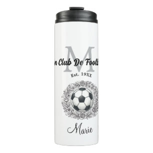 een voetbalclub monogram is, jaar fifa wereld  thermosbeker