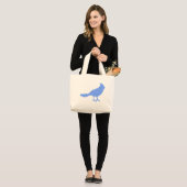 Een vogel erop zetten grote tote bag (Voorkant (model))