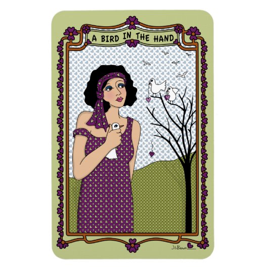 Een vogel in de hand_A_ Flex Magnet 4"x6" Magneet (Verticaal)