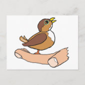 Een vogel in de hand briefkaart (Voorkant)