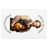 Een vogel in de hand Flexible Magnet Magneet (Horizontaal)