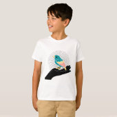 een vogel in de hand t-shirt (Voorkant volledig)