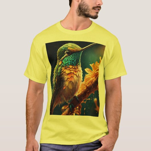 Een vogel in een boom, Alighting in het Wildwood T-shirt (Voorkant)