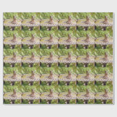 Een vogel in het bad cadeaupapier (Vlak)