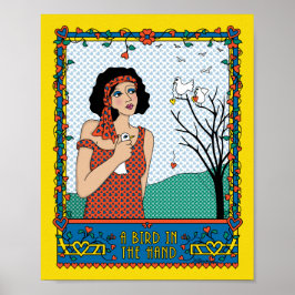 Een vogel in het Hand_B_8x10 Poster