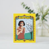 Een vogel in het Hand_B_ Briefkaart (Staand voorkant)