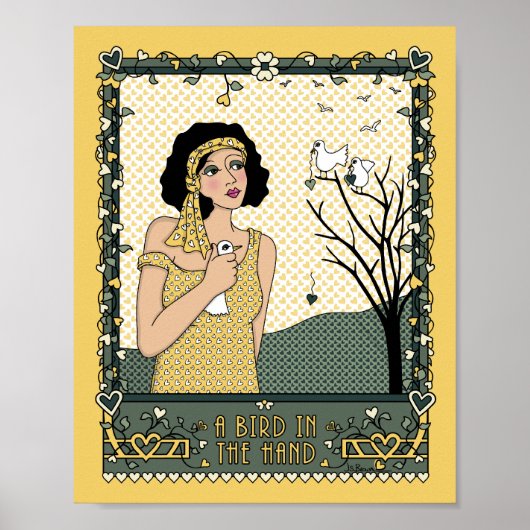 Een vogel in het Hand_C_8x10 Poster (Voorkant)