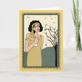 Een vogel in het Hand_C_Wenskaart Kaart (Voorkant)