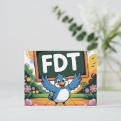Een vogel met een FDT-teken Briefkaart (Staand voorkant)