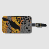 Een vogel onder de veren bagagelabel (Voorkant (horizontaal))