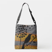 Een vogel onder de veren crossbody tas (Achterkant)