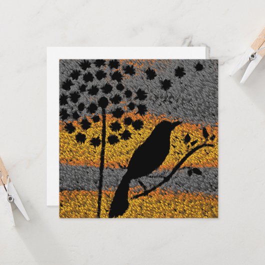 Een vogel onder de veren Kaart (Voorkant / Achterkant in situ)