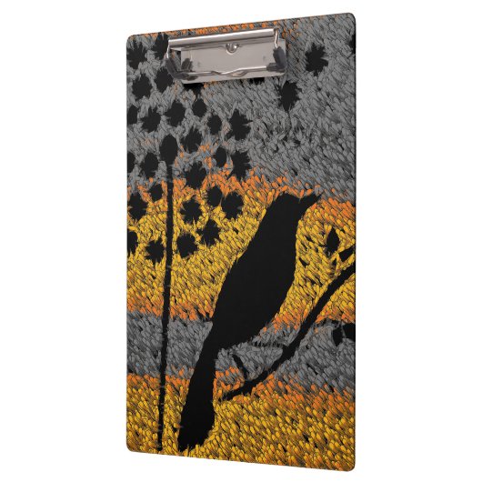 Een vogel onder de veren klembord (Links)