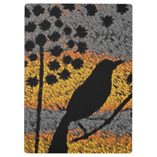 Een vogel onder de veren klembord (Achterkant)