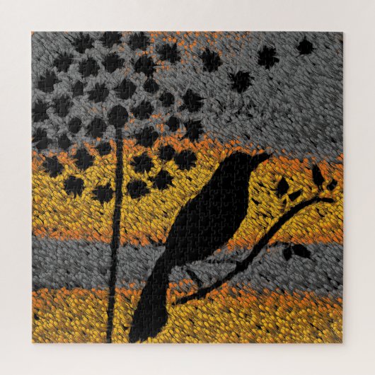 Een vogel onder de veren legpuzzel (Verticaal)