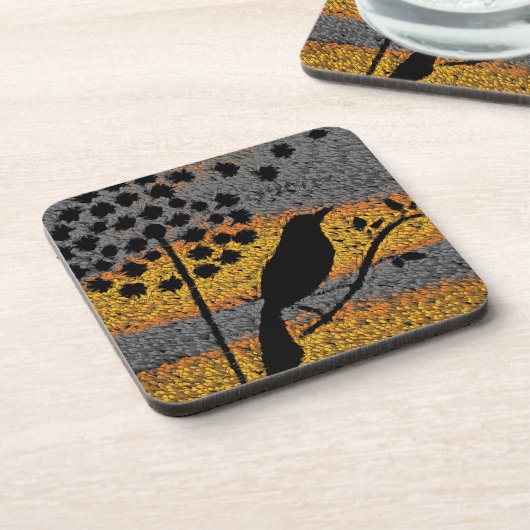 Een vogel onder de veren Onderzetters (Linkerzijde)