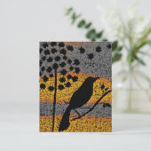 Een vogel onder de veren papier blad (Staand voorkant)