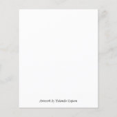 Een vogel onder de veren papier blad (Achterkant)