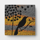 Een vogel onder de veren Plaque met Ezel Fotoplaat (Voorkant)