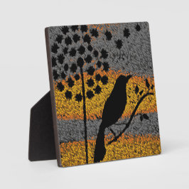Een vogel onder de veren Plaque met Ezel Fotoplaat