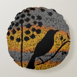 Een vogel onder de veren rond kussen