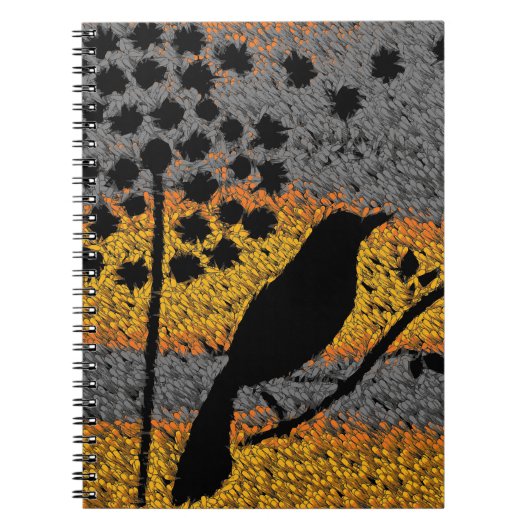 Een vogel onder de veren spiraal Notitieboek (Voorkant)