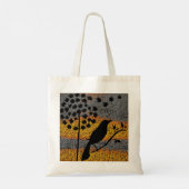 Een vogel onder de veren tote bag (Achterkant)