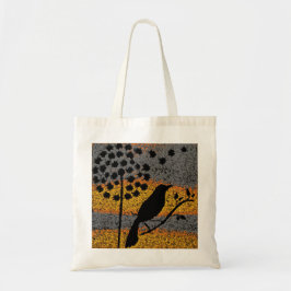 Een vogel onder de veren tote bag