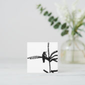 Een vogel op een tak informatiekaartje (Staand voorkant)