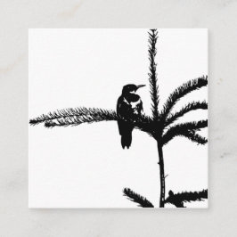 Een vogel op een tak informatiekaartje