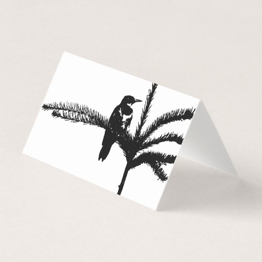Een vogel op een tak kaart (Voorkant)