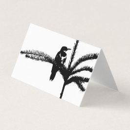 Een vogel op een tak kaart