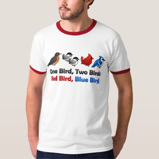 Eén vogel, twee vogels... t-shirt (Voorkant)