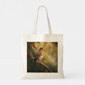 Een vogel zingt 's ochtends tote bag (Achterkant)