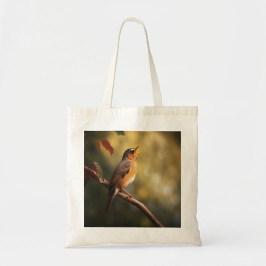 Een vogel zingt 's ochtends tote bag (Voorkant)